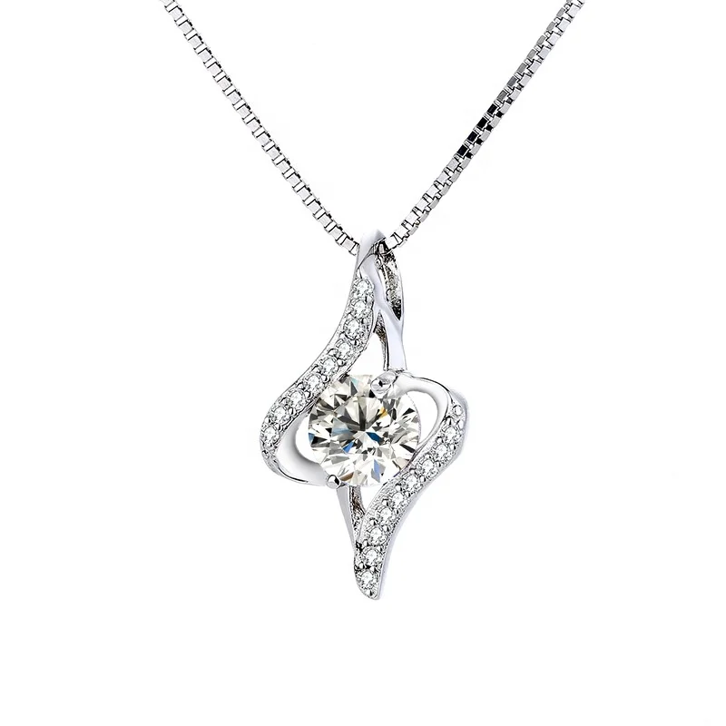 

Charms Women Jewelry DIY Wholesale 925 Sterling Silver 10K Diamond Pendant, White, purple