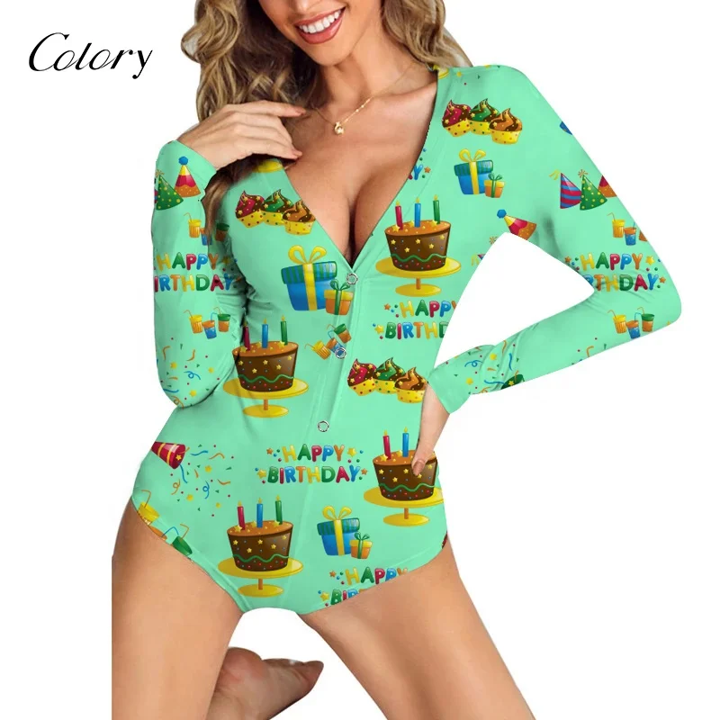 

Colory Big Discount Promotion Design Night Wear Sleepwear Pajamas Onesie For Sexy Women, Customized color