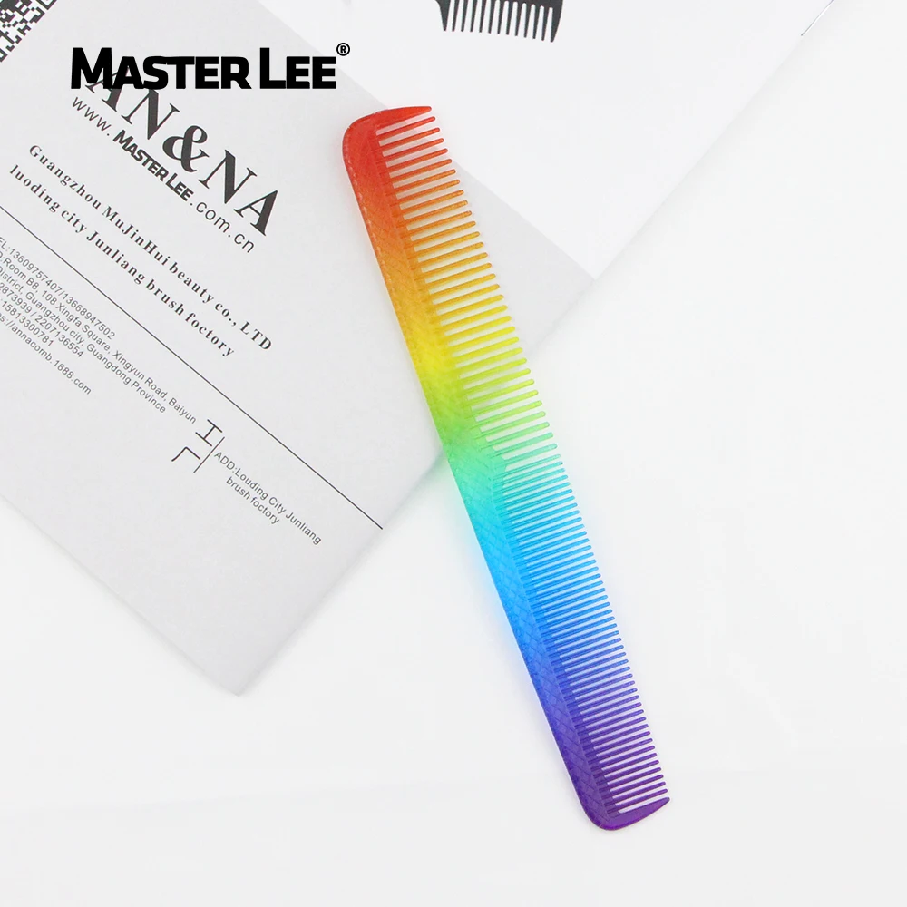 

Masterlee 2020 professional barber comb rainbow color hair cutting comb