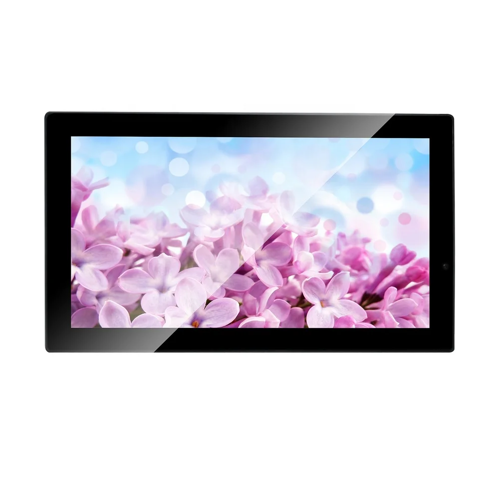 

21.5 inch digital photo frame with IPS lcd video display menu standing table restaurant smart electronic digital picture frame, Black, white