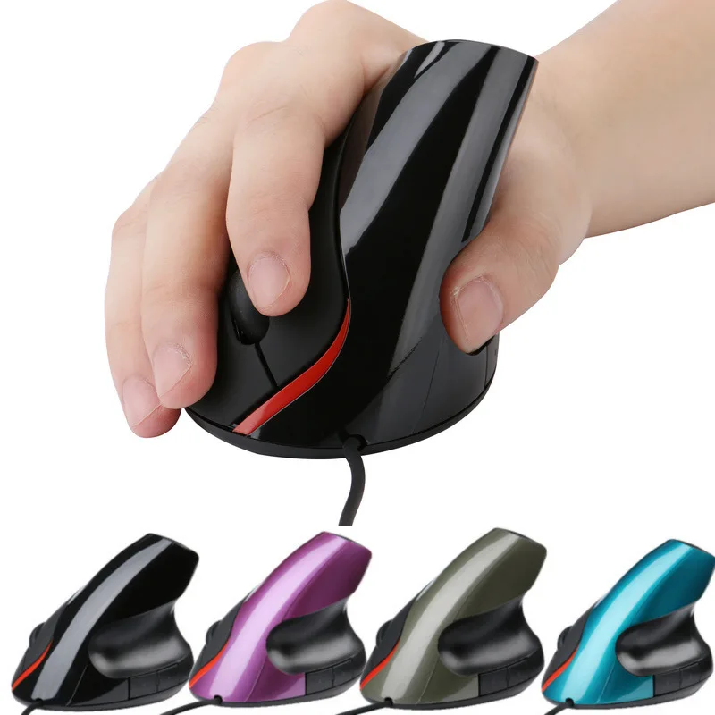 

Factory drop shipping 3D Office Common Wired Optical vertical Mouse Ergonomic Vertical Mouse with 1200DPI mice for mouse gamer, Colors