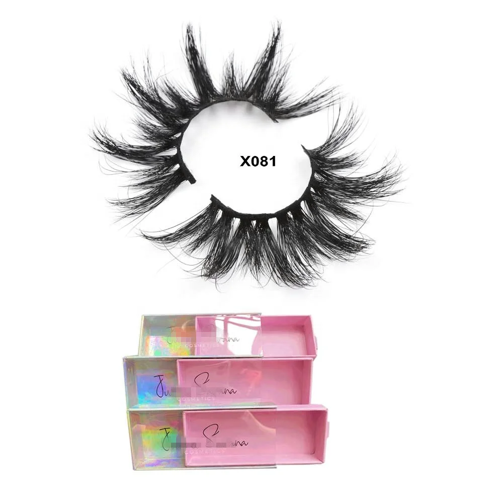 

Private label lashes thick fluffy 5d 25mm mink eyelashes 3D cruelty free 25mm mink lash wispy full strip lashes