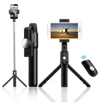 

Mobile phone Bluetooth for selfie stick with tripod integrated multi-function mini photo live artifact