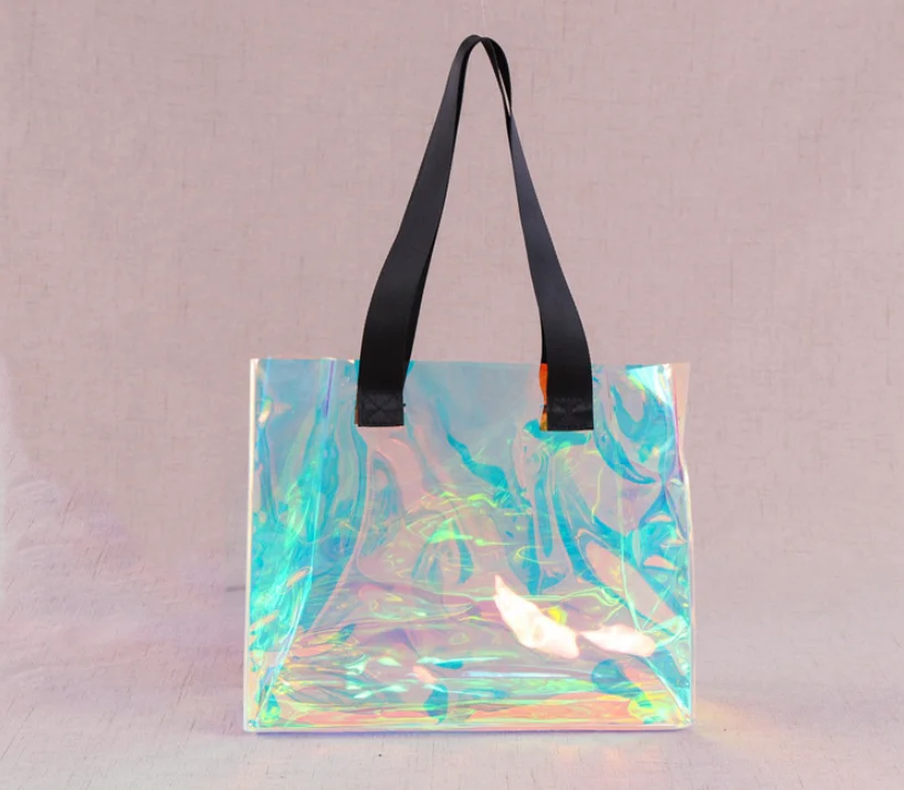

2020 best sellers fashion transparent laser tote bags for ladies, Various