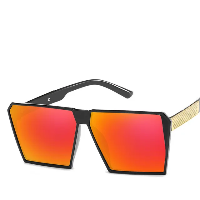 

New Trend Big Frame Sunglasses Retro Square Sunglasses Men And Women Color film Mercury Sunglasses, Custom colors