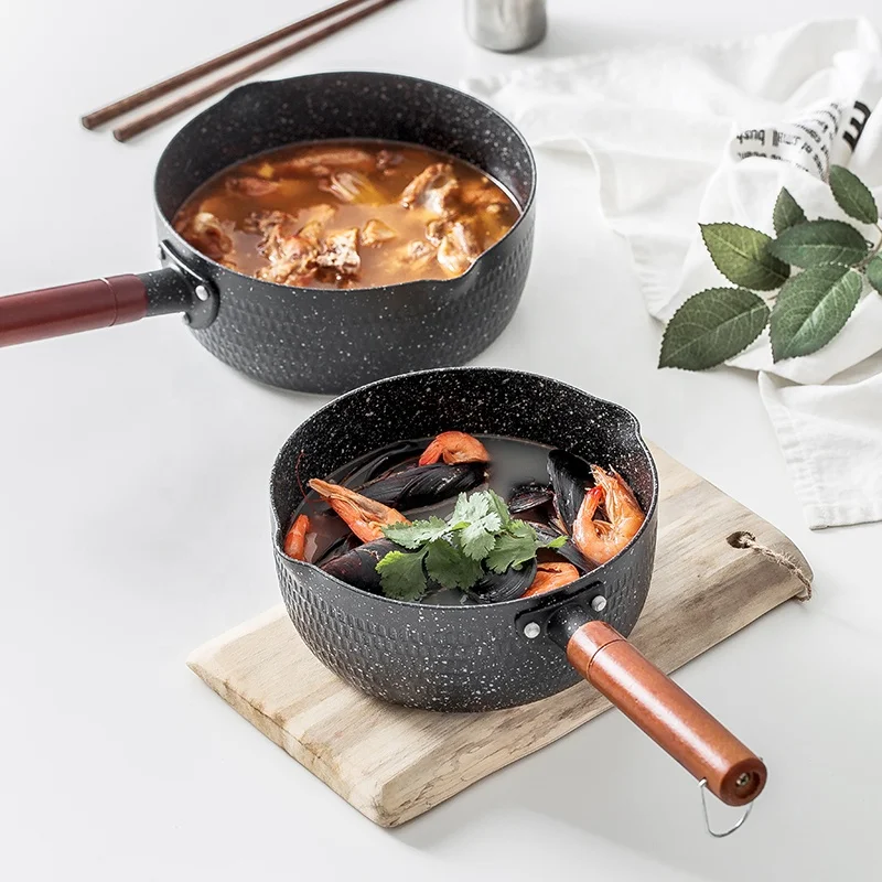 

Chinese style antique home kitchen cheap induction cooker aluminum alloy with wood handle soup pot, As picure or customized