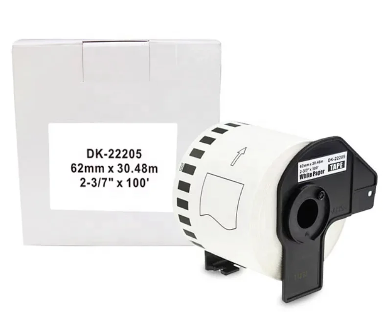 

Compatible DK 22205 label Thermal Paper Continuous Labels DK22205 Holder 62mmx30.48mm