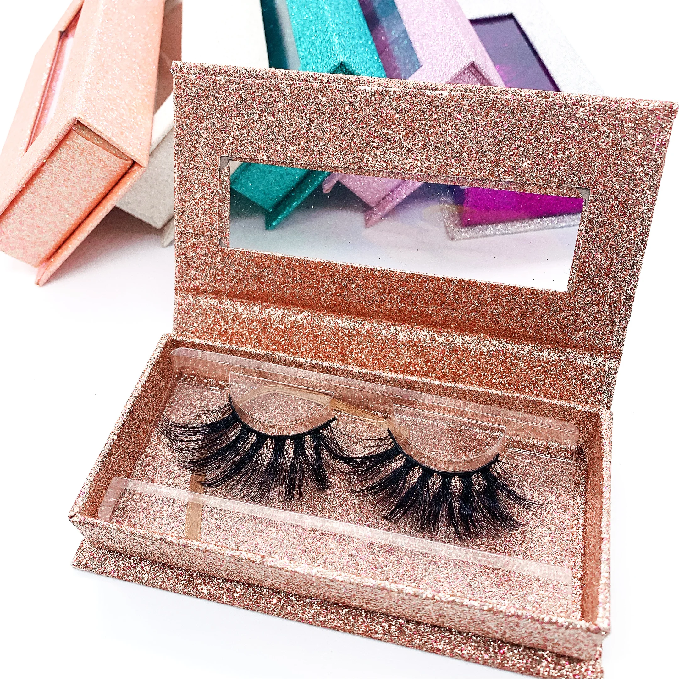 

2021 new arrivals mink eyelashes lashes 3d wholesale vendor 25mm, Black color