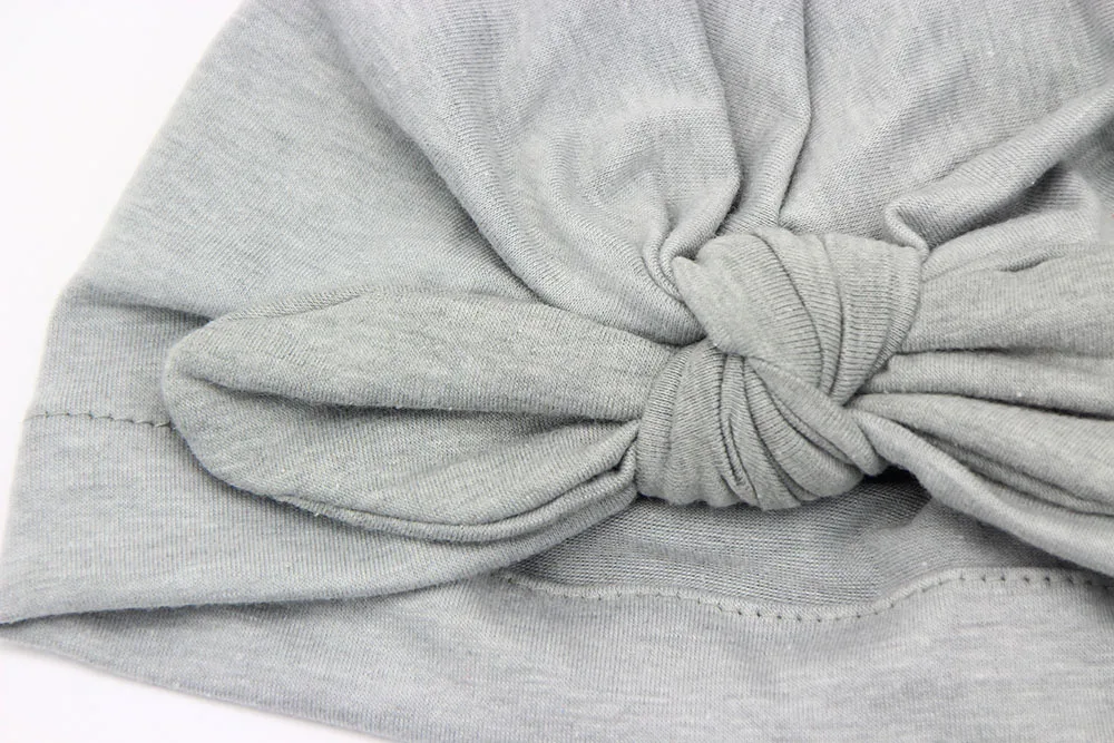 廉价柔软可爱打结婴儿医院新生儿头巾印度帽婴儿女帽婴儿帽子蝴蝶结