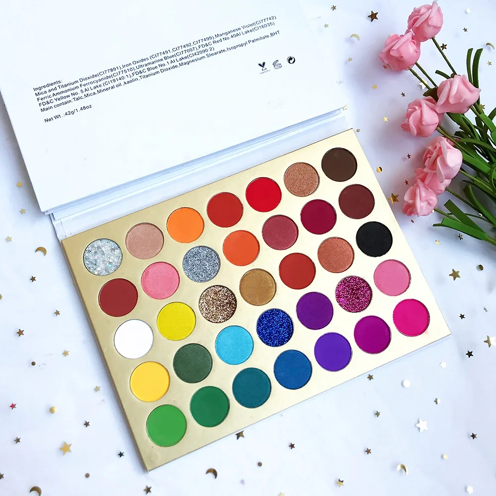 

Hot selling build your own white eyeshadow palette with mirror