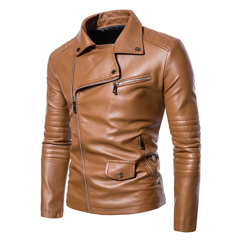 

wholesale men's leather jacket casual motorcycle jacket & coat for men