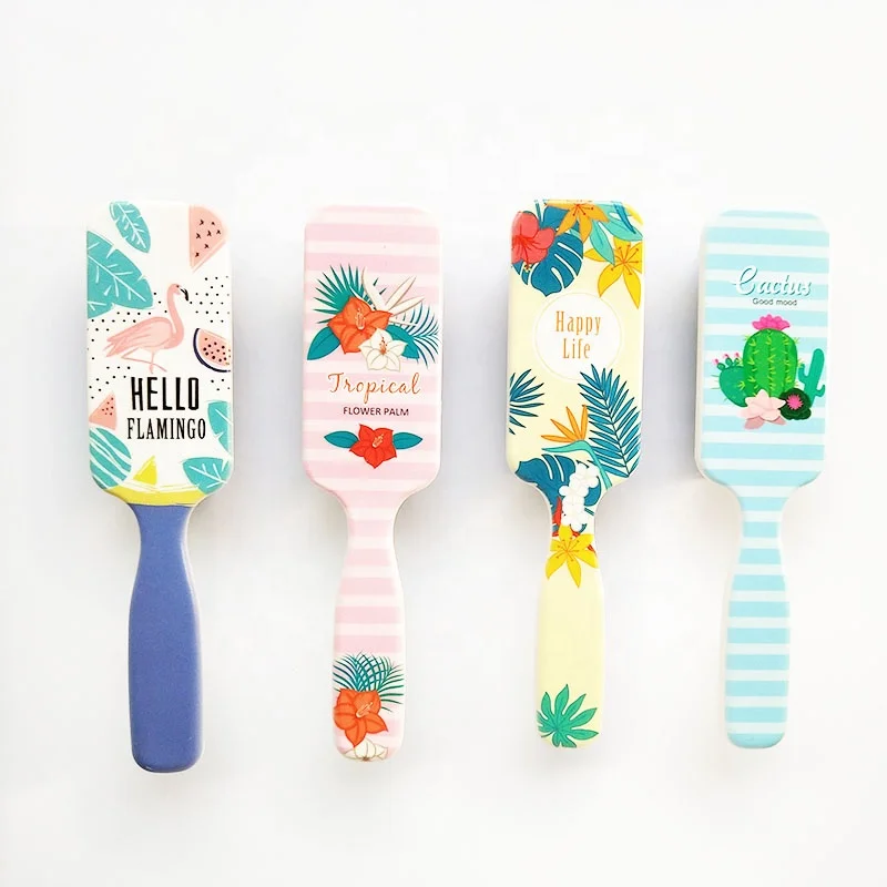 

Kid-friendly Custom Logo Portability Mini Hair Brush Rectangular Travel Paddle Hair Brush Waterproof Magic Pocket Hairbrush, Customized color