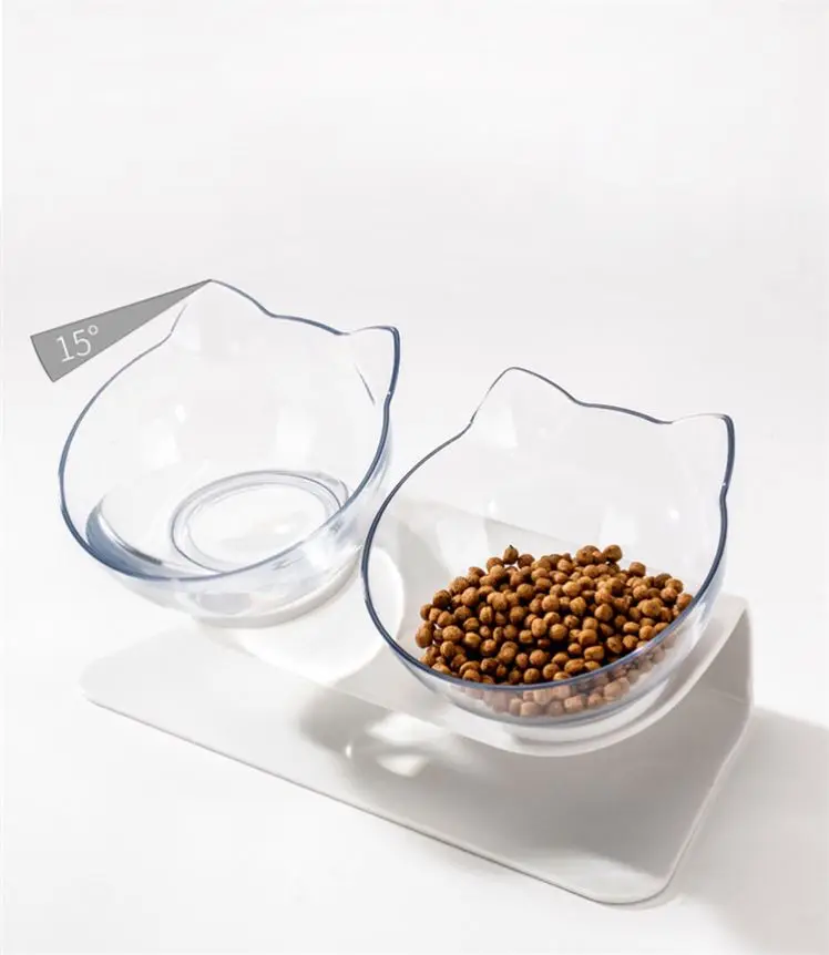 

2020 Hot Sell 15 Degree Bevel non slip Pet Bowl for Cats, As picture