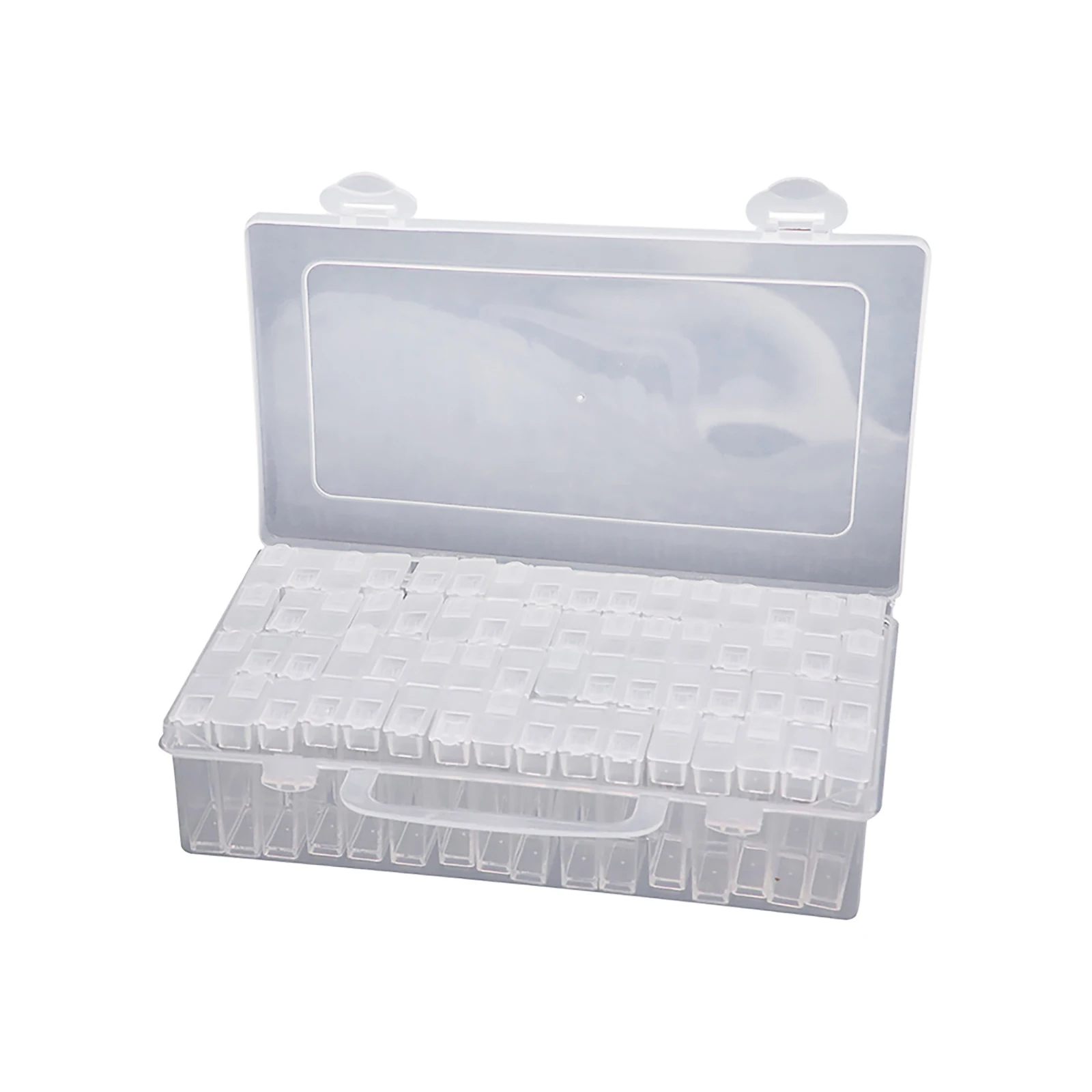 

64 Grids Plastic Box Organizer Medicine Case diamond painting Storage Box Embroidery Storage Case Jewelry Accessories Tools, Transparent