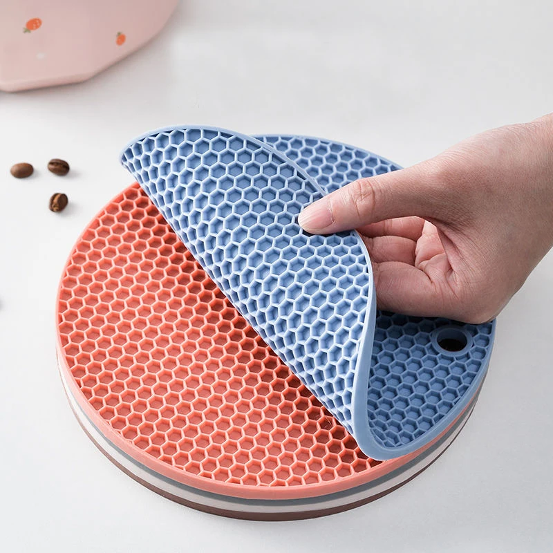 

Heat Resistant Honeycomb Silicone Hot Pot Holder Mat Coaster Kitchen Pot Mat, 12 colors