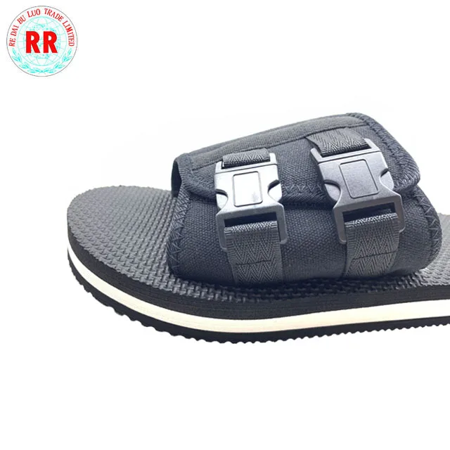 
HIGH QUALITY costumised custom made open toe buckle sandal men black stylish men mold sandal thick sole 