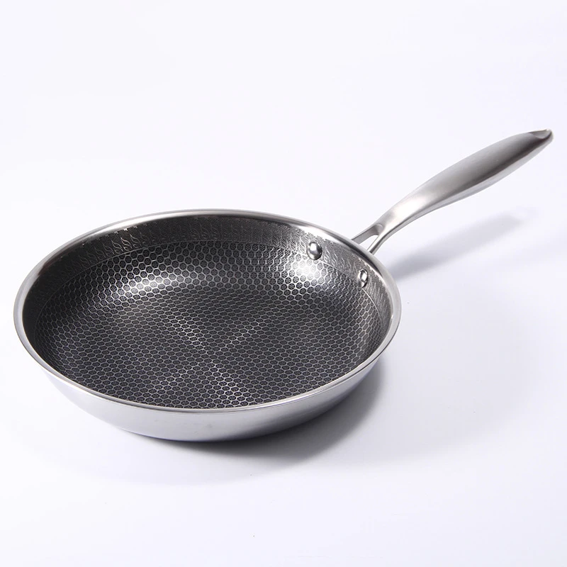 

High quality honeycomb triply nonstick fry pan of cookware single handle pan for kitchen