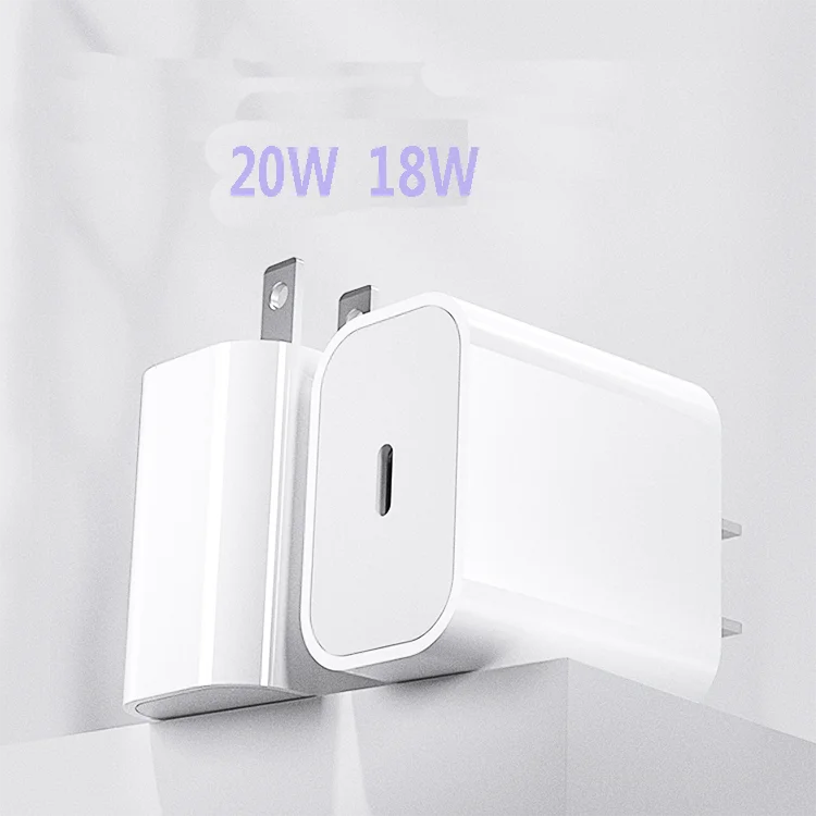 

wholesale US regulation 18w pd fast charger mobile phone usb c wall charger type c pd adapter 18w pd set for iphone 12