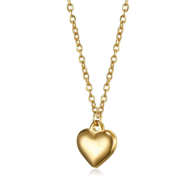 

Olivia fashion minimalist accessories ladies jewelry dainty 18k gold heart necklace for women