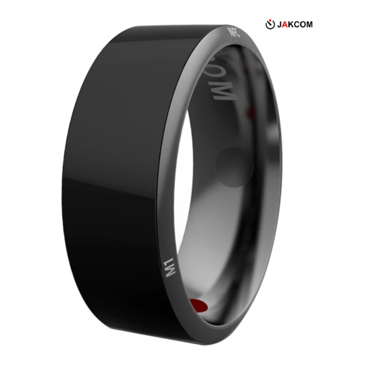 

Logo available JAKCOM R3 Metallic Glass NFC Ring Health Tracker Intelligent Ring Inner Perimeter 60 MM Smart Ring, Black