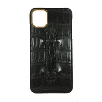 

Designer top quality mobile cover exotic for real crocodile skin leather iphone 11 pro case