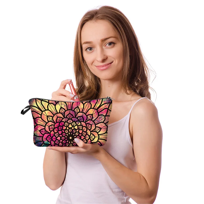 

Hot sale mandala makeup bag bulk logo cosmetic bag, Customized
