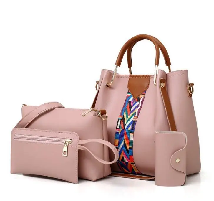

4pcs In A Set Hot Selling Fashion Cheap Price Ladies Handbag Women Bag Sets Pu Handbags For Women