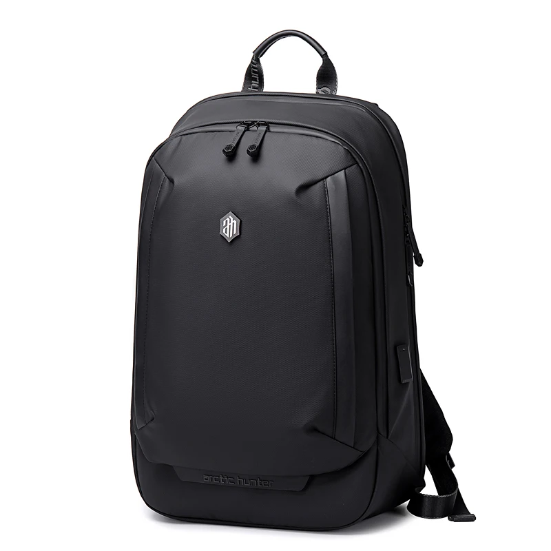 

Fashion laptop backpack Waterproof laptop rucksack Anti-theft Simple Design PU laptop bag with USB charging