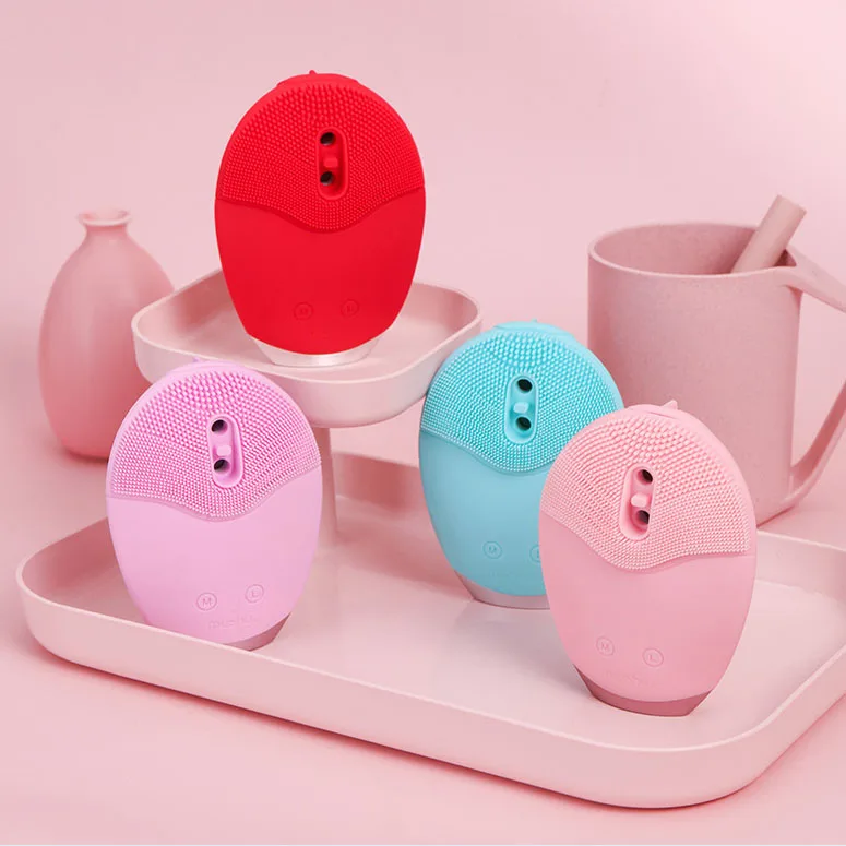 

Rotating electric cosmetic ultrasonic facial cleansing brush with FCC&CE