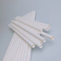 

Customized biodegradable plain white paper drinking straw for party decoration