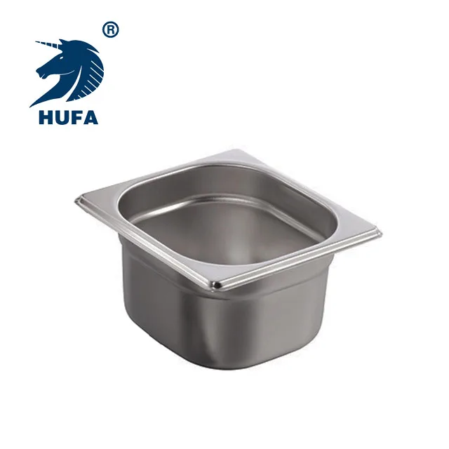 1/6 10CM Depth European Style Kitchenware Equipment GN Pan Good Quality Stainless Steel Gastronorm Food Container