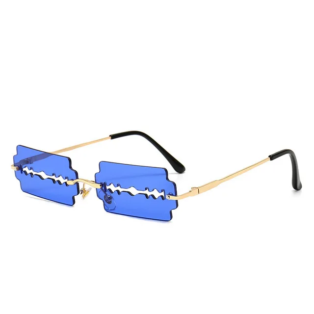 

Trendy Rimless Sunglasses Women 2021 Vintage Unique Hollow Steampunk Sunglasses Men Frameless Punk Glasses Shades UV400 Glasses