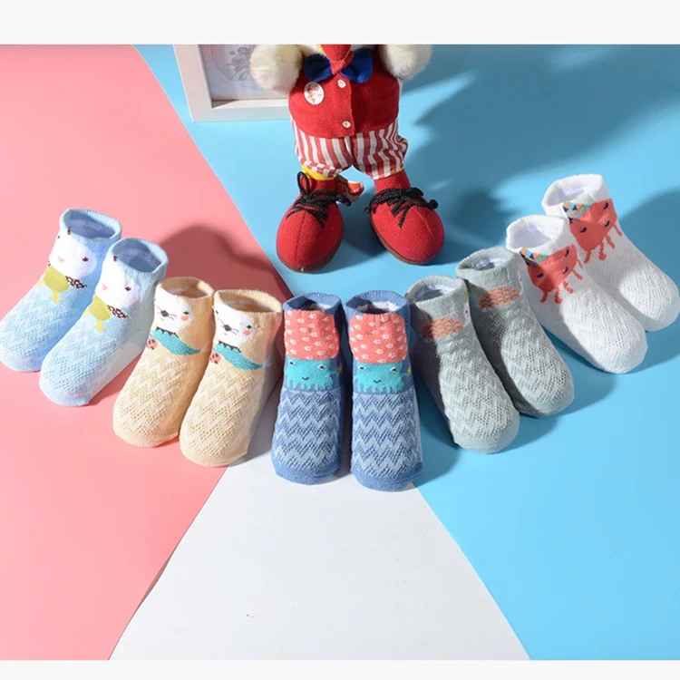 

Solid cartoon animals knit baby socks 3d toddler soft cotton organic stylist non slip new born baby socks for girls, As picture shows