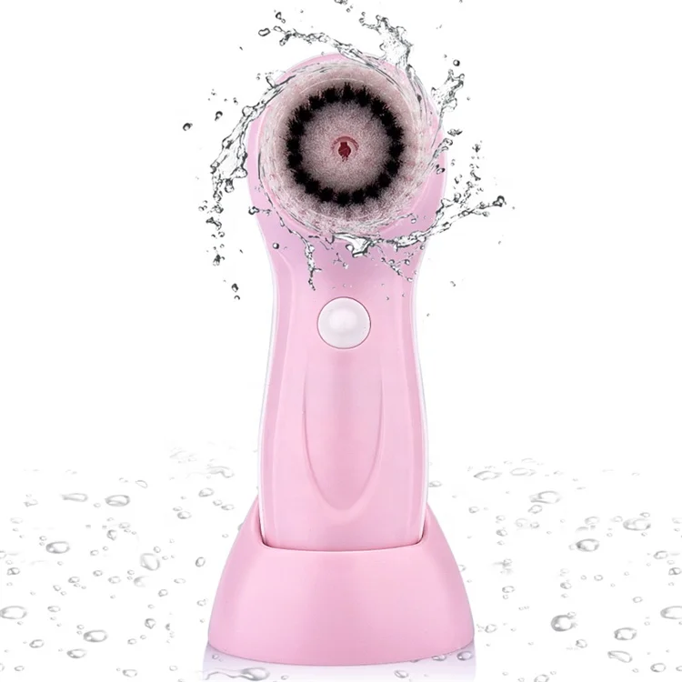 

Mini Electric Silicone Face Brush Massager Exfoliating Cleaner Face Washing Device Facial Cleansing Brush, Pink,blue or at your request