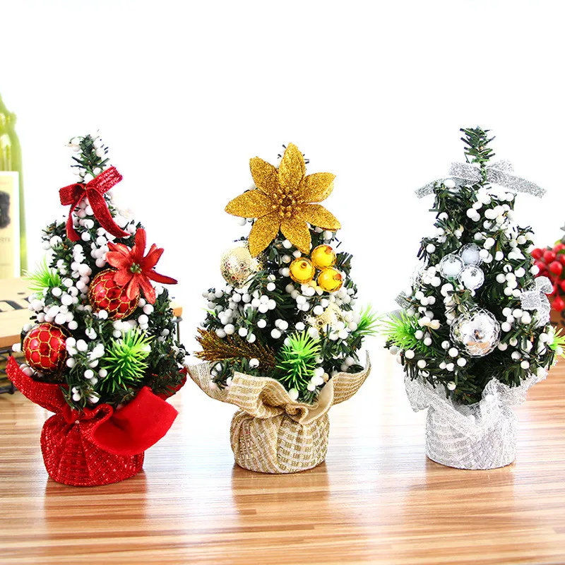 

2022 Hot-selling 20cm PVC Artificial Tree Window Desktop Decoration Ornaments Mini Christmas Tree