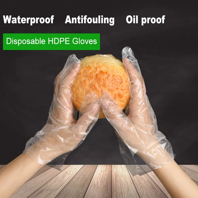 Transparent CPE Plastic Disposable Gloves Waterproof Household Cleaning Gloves