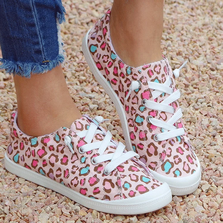 

Wholesale Colorful Leopard Printed Woman Flat Sneak Footwear, Picture