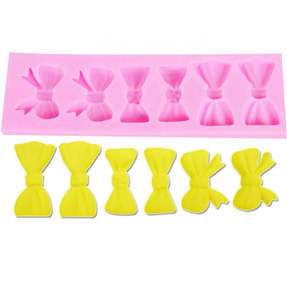 

New 6 silicone bow molds Lego Brick Blocks Shaped Rectangular DIY Chocolate Silicone Mold, As shown