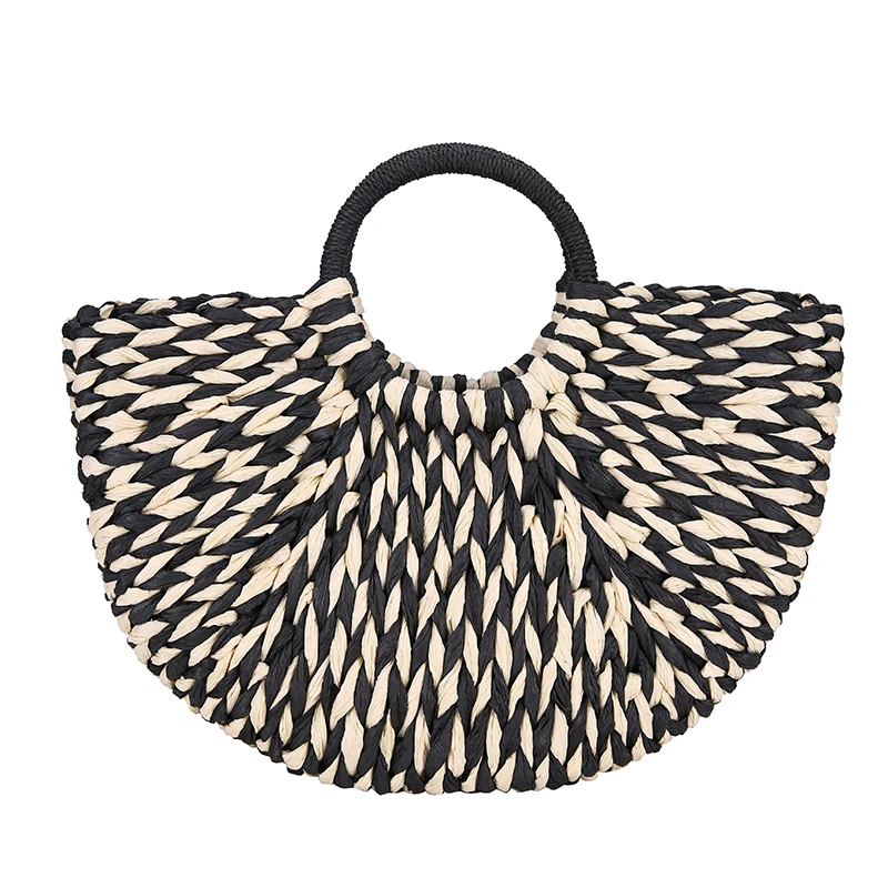 

free shipping Round handmade straw bag beach bag handbag for girls perfect summer bag