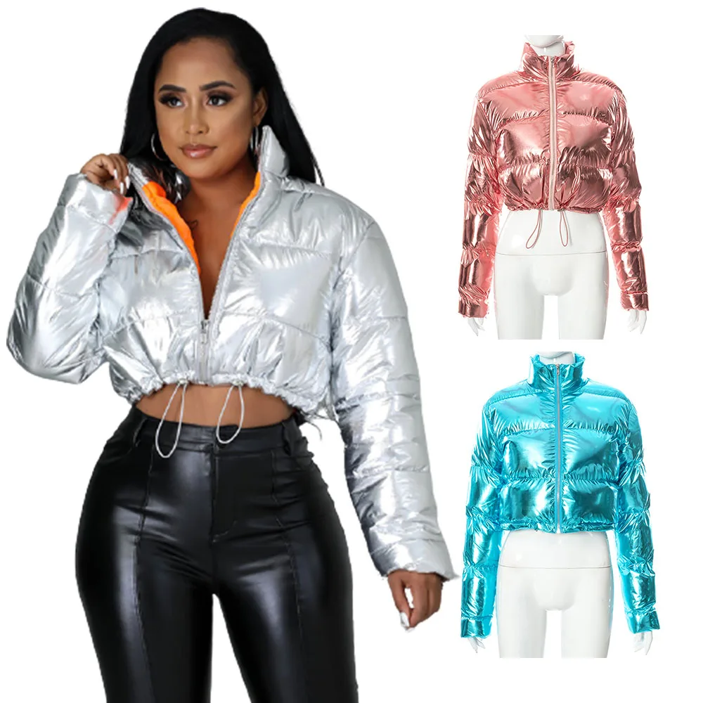 

2021 Girls Woman Lady Female Autumn Winter Padded Down Plus Size thick Top Zipper Puffer Jacket Coat For Ladies Women