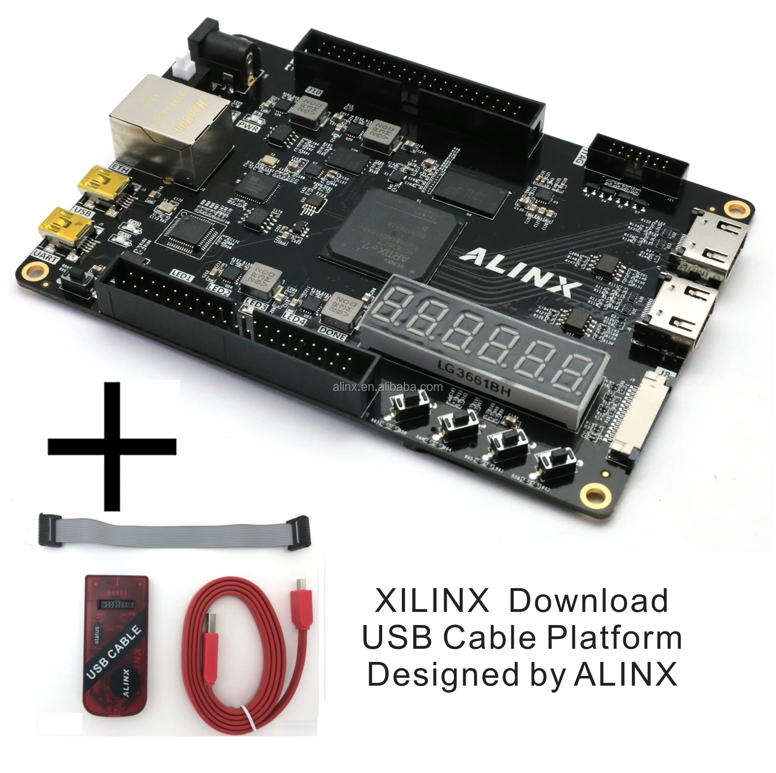 Alinx Brand Xilinx Fpga Development Board Artix 7 Xc7a35t Ethernet Hdmi Pfc Ax7035 Fpga Board Jtag Program Downloader Buy Artix 7 7035 Fpga Development Board Product On Alibaba Com