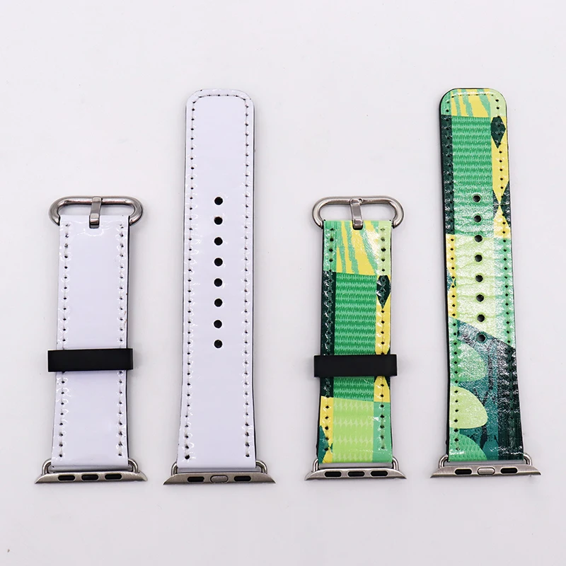 

Sublimation Blanks PU Leather Watchbands Waist Bands Buckle Strap for Apple Watch Band