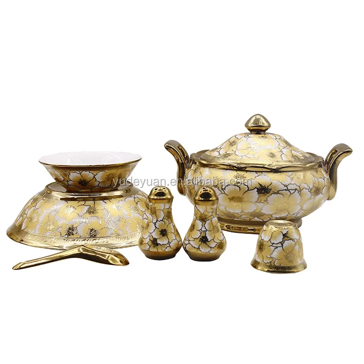 Ydy Factory 24pcs Gold Plate Royal Coffee Pakistan Porcelain Tea Set Buy Pakistan Tea Set