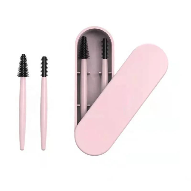 

Reusable Silicone Eyelash Brushes Makeup Brush Sets, Pink, blue, green, purple, gray