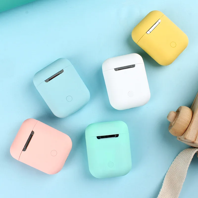 

Inpods 12 Macaron Earphone TWS Bluetooth Earphone Headphones BT 5.0 Headset Wireless headphone, Blue pink green yellow white