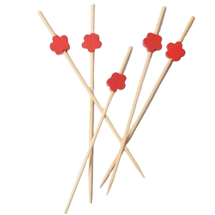 
Factory Price Eco Friendly Cocktail Sign Disposable Skewer Bamboo Pick Sticks 
