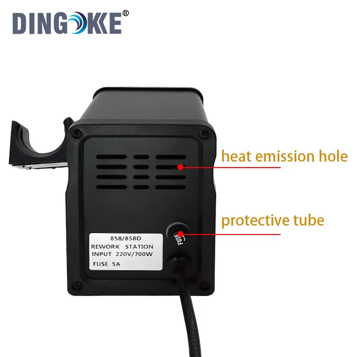 High Quality Professional Temperature Control 858d Electric Hot Air Blower Gun Soldering Station Digital Constant Temperature De