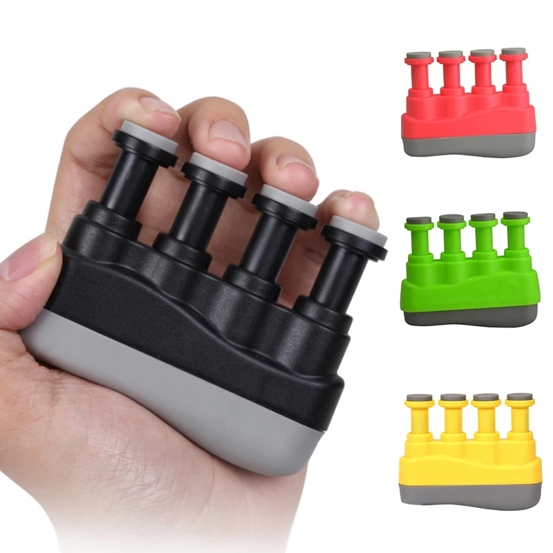 

Finger Trainer Hand Grip Strength Piano Expander Guitar Adjustable Exercise Muscle Training Gripper Portable Fitness Equipment, Black,red,green,yellow