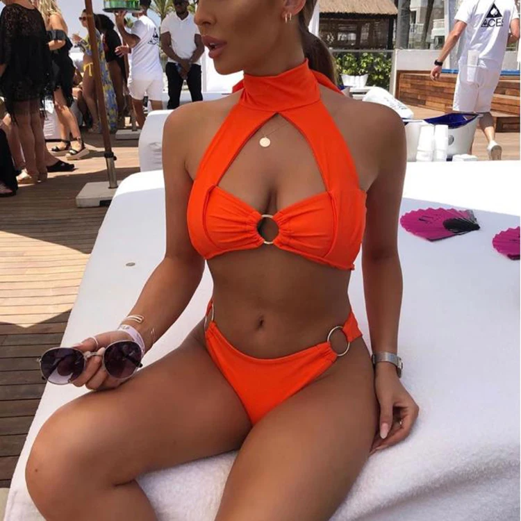 

Hot Gril Sexy Bikini Swimwear Swimsuit Target Vendor 2 Piece Micro Oily Beach Dance Bikini, As show or customized