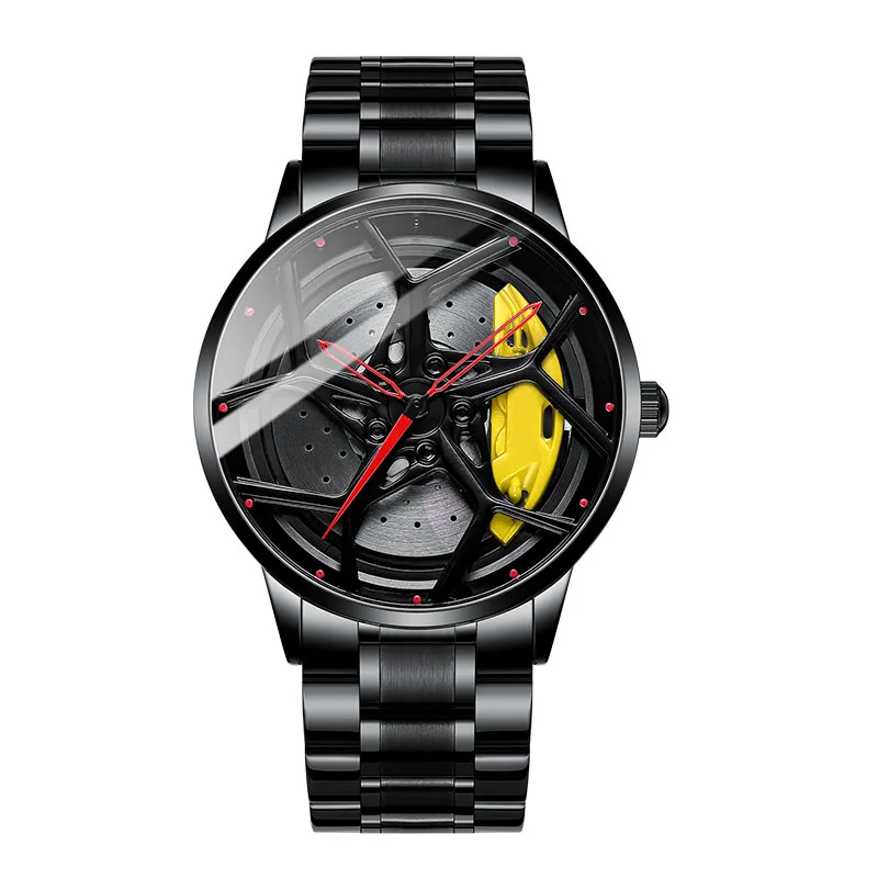 

3D Wheel Rim Hub Watch Custom Design Sport Car Rim Watches